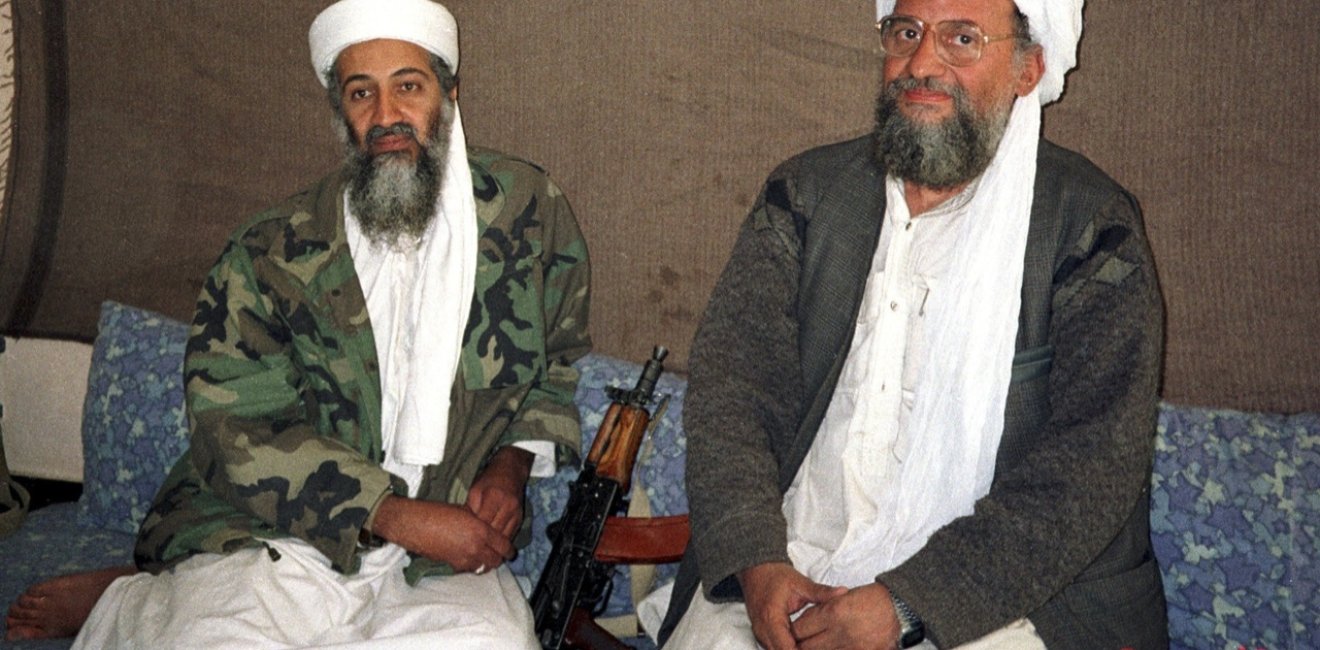 Photograph of Osama Bin Laden and  Ayman al-Zawahiri
