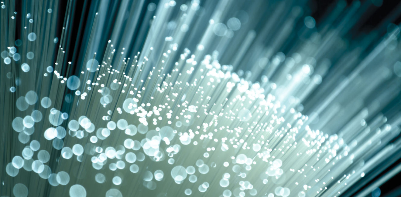 Close up of fiber optics