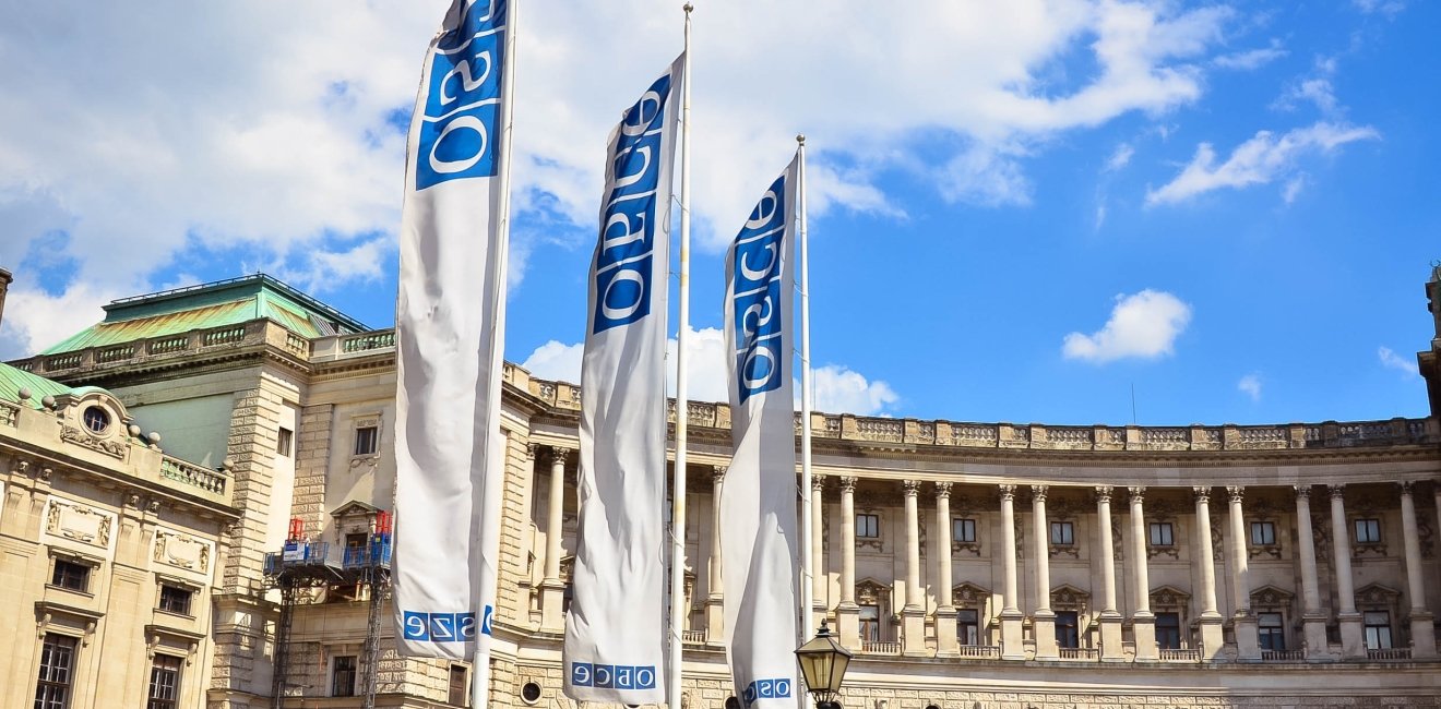 OSCE flags in Vienna