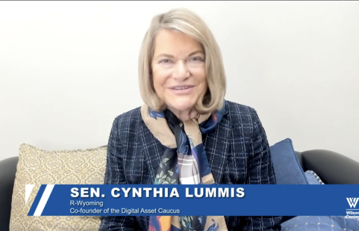 Senator Cynthia Lummis speaking during a Blockchain Explained episode