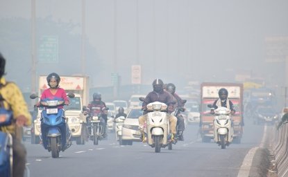 Air pollution in India.