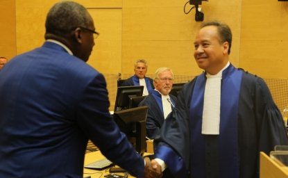 Then newly elected Judge Raul Pangalangan after being sworn in at the International Criminal Court on July 13, 2015. © ICC-CPI.