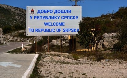 border crossing in Bosnia-Herzegovina Republic of Srpska