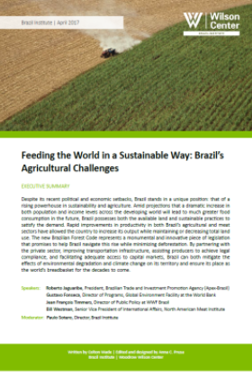Event Summary: Feeding the World in a Sustainable Way: Brazil’s Agricultural Challenges