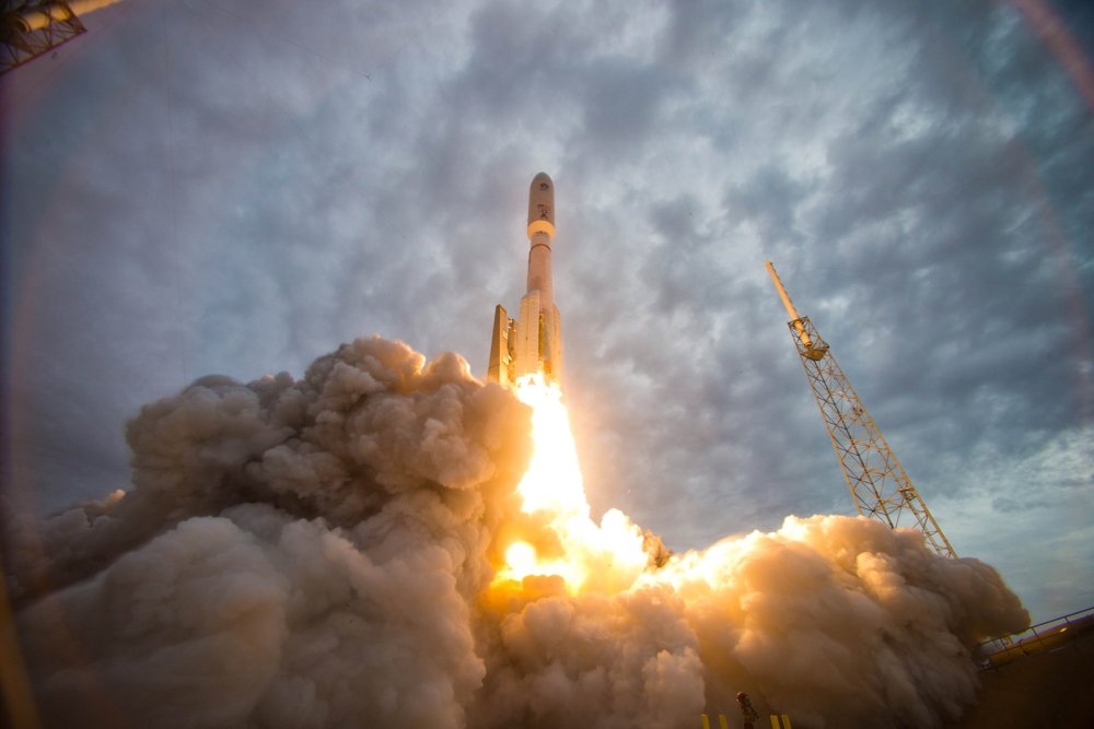 The MUOS 2 satellite launches from Cape Canaveral