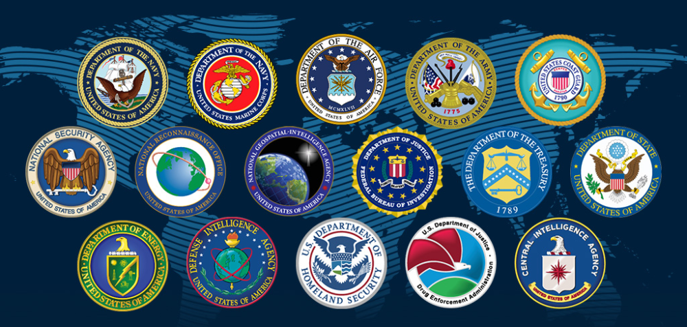 Emblems of U.S. intelligence agencies