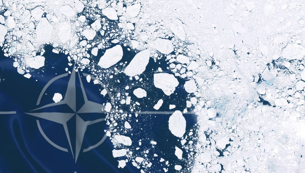 NATO Logo with Ice