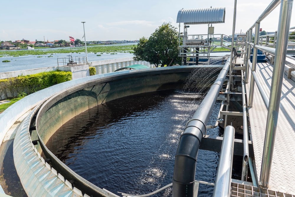 Waste water treatment ponds from industrial plants