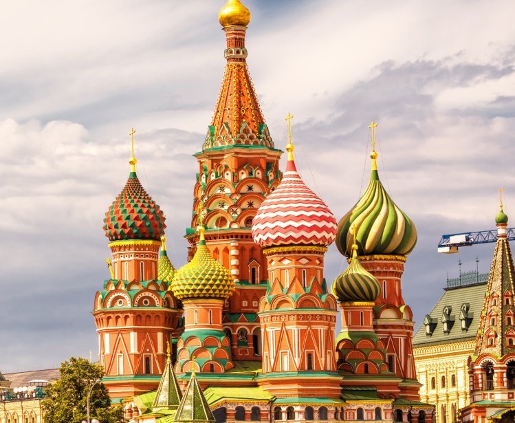 View of St. Basil's Cathedral in Moscow's Red Square.