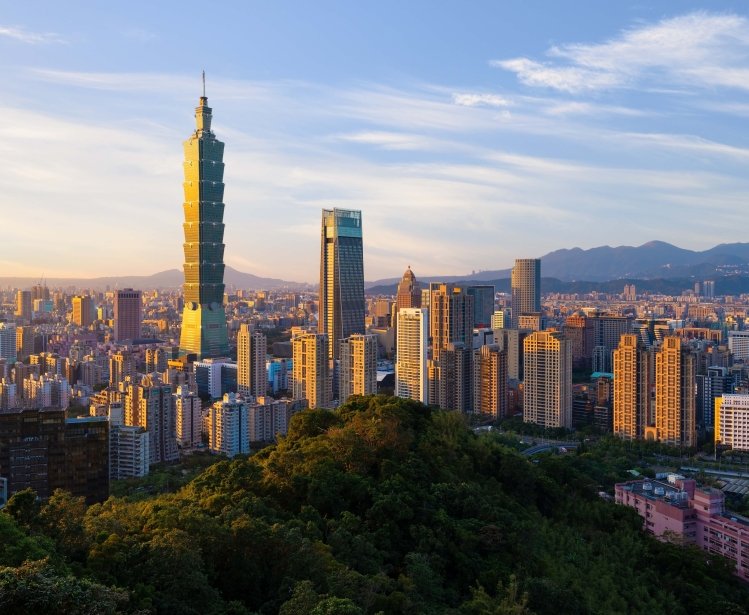 Taipei City skyline view