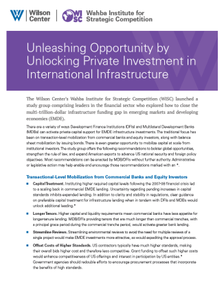 Publication: Unleashing Opportunity by Unlocking Private Investment in International Infrastructure