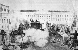Print depicting Assassination of Alexander II