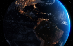 The US and Latin America as seen from space