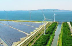 solar and wind energy farm